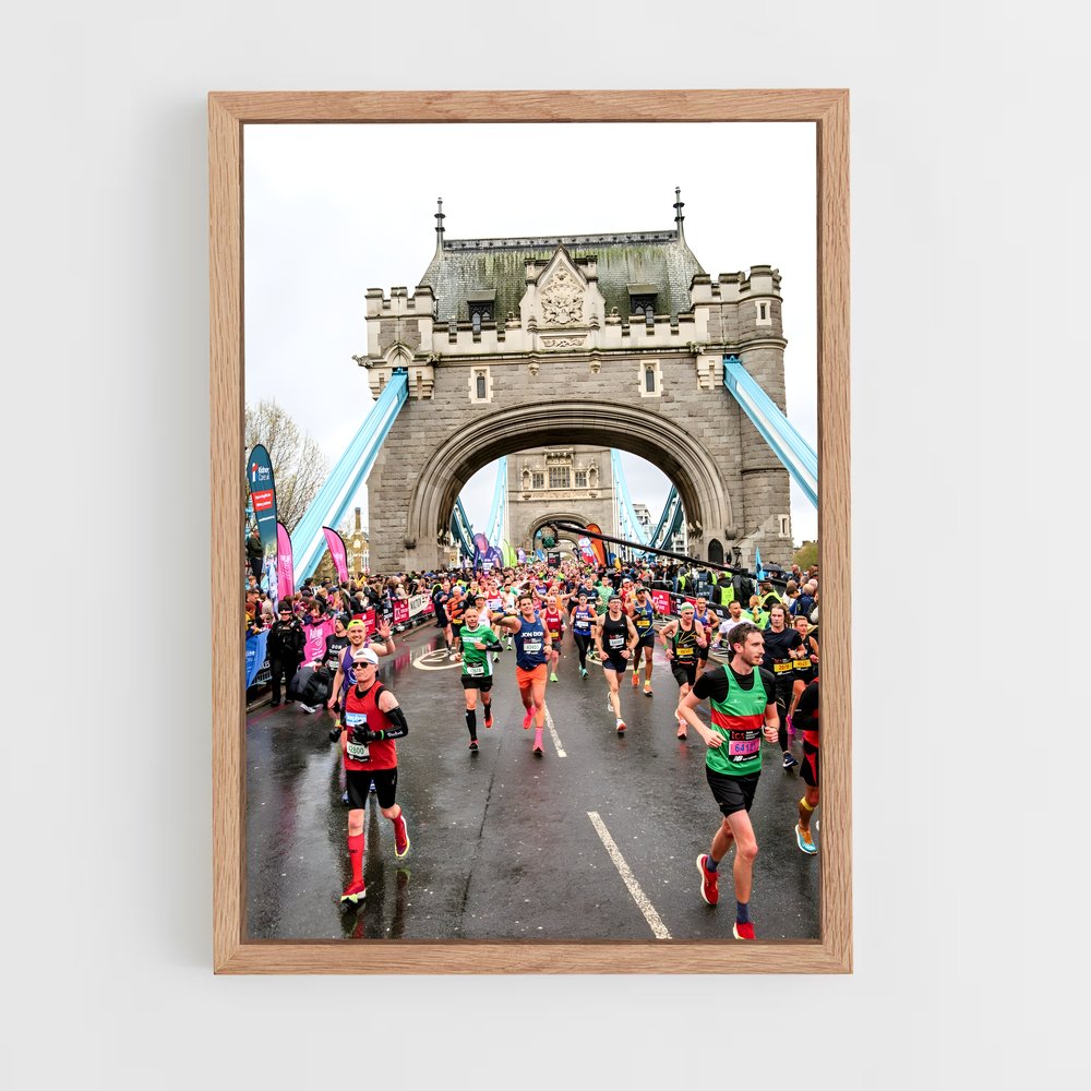Poster Coureurs au Pont – affiche Athlétisme (vue 4)